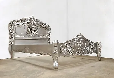 £549 • Buy Rococo Kingsize Rococo Bed Silver Hand Made Brand New **sale**reduced***