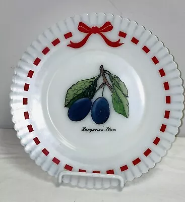 Macbeth Evans PETALWARE MONAX 8  SALAD PLATE  *  HUNGARIAN PLUM RED RIBBON • $16