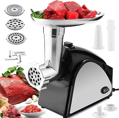 Electric Meat Grinder Heavy Duty 2000W Meat Mincer With 3 Grinding Plates And S • $59.14