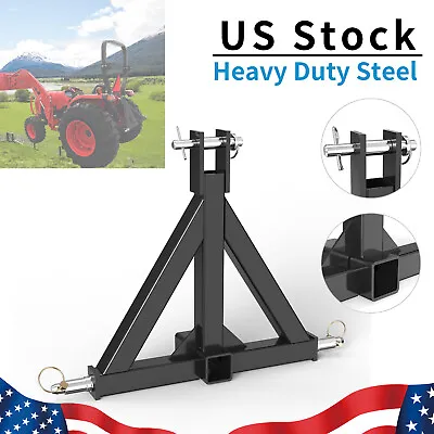 3 Point 2'' Trailer Receiver Hitch Tow Drawbar Category 1 Tractor Adapter • $54.89