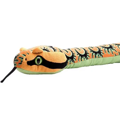 Snake Centipede W/sound Soft Toy Green/orange 54 /137cm Wild Republic NEW • $24.95