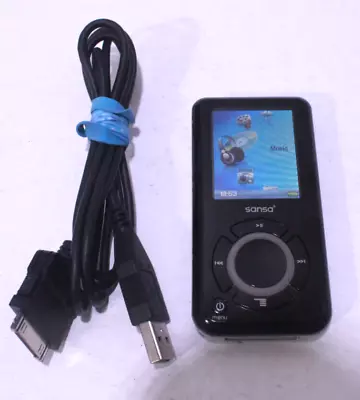 SanDisk Sansa E280 Black 8 GB Digital Media Player W/  Charger Bundle • $49.99