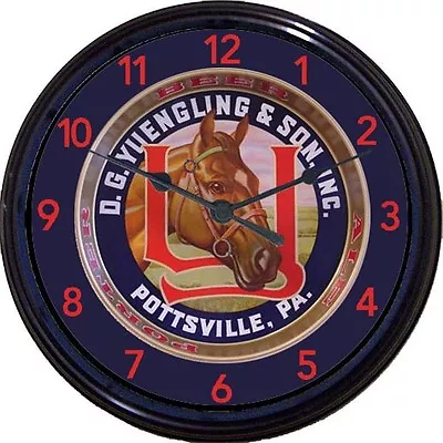 Yuengling & Son Pony Pottsville PA Beer Tray Wall Clock Maly Ale Man Cave  • $30.99