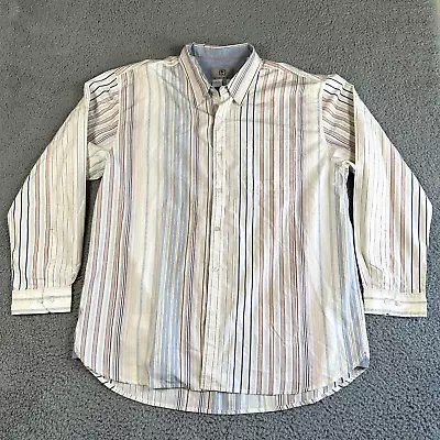 The Territory Ahead Shirt Mens XXL Striped Button Up Cotton Long Sleeve • $24.99