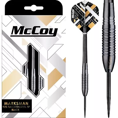 £3.45 • Buy Tungsten Darts Set 22g 24g 26g Grams 90% McCoy Marksman Black