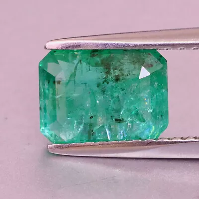 1.60cts Rich Bluish Green Natural Emerald From Muzo Mines Colombia Fabulous Gem • $9.99