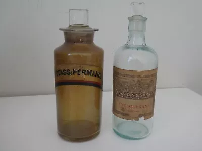 £30 • Buy 2 Vintage Apothecary Chemist Pharmacy Bottles