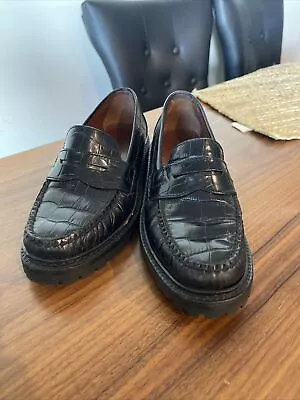 $20 • Buy Polo Ralph Lauren Women Croc Leather Loafer/ Oxfords Shoes 7B