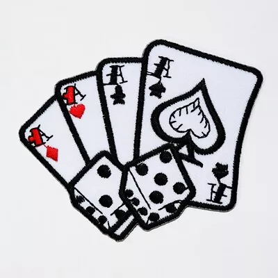 Four Of Ace Poker Card Casino Patch Artwork Emblem For DIY Iron On Clothes Jean • $3.99