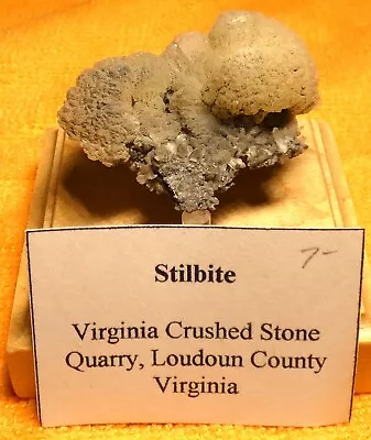 Nice Small Stilbite Crushed Stone Quarry Loudon County Virginia USA • $9