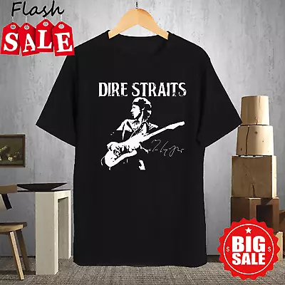 MARK KNOPFLER DIRE STRAITS Signature Guitar Black LLl Size Unisex Shirt S-4Xl • $8.98