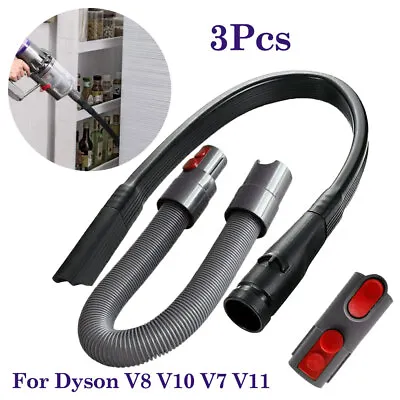 Flexible Crevice Tool+Adapter+Hose Kit For Dyson V8 V10 V7 V11 Vacuum Cleaner • £10.76