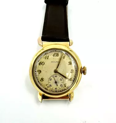 Vintage Movado Men's Watch 14K Yellow Gold Circa 1940's Running • $900