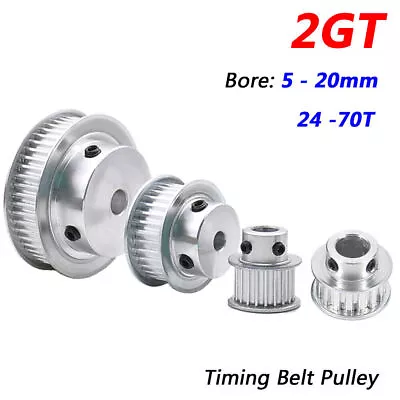 GT2 / 2GT Timing Belt Pulleys 5mm~20mm Bore W/ Steps 24T-70T For 3D Printer CNC • $9.94