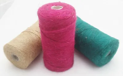 1m-1000m Natural-Red-Green Soft Jute Twine String Rustic Coloured Craft Cord • £1.79