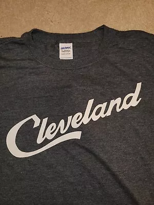 Cleveland Script    Cleveland Sign   T Shirt Hometown T Shirt New Grey • $19.99