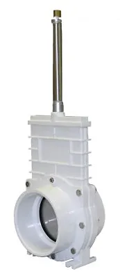 Valterra 6401P PVC Pneumatic Gate Valve White 4  Slip X Slip Stainless Paddle • $180.49