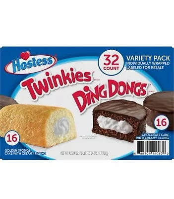 Hostess Twinkies And Ding Dongs Variety Pack (32 Pk.) FREE SHIPPING • $24.98