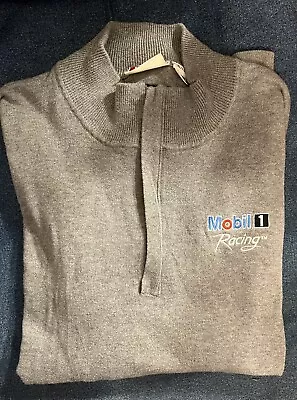 Clique Mobil One Racing Men’s Pegasus Embroidered 1/4” Zip Gray Pullover Sweater • $24.95