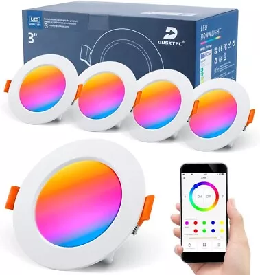 £24.99 • Buy LED Recessed Downlights Ceiling Light RGB Colour Change 6W Dimmable IP44 Spot