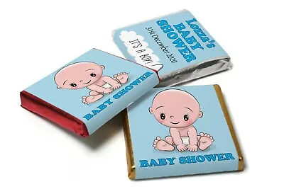 Baby Shower Chocolates Personalised Favours Neapolitan Chocolates Boy V3 • £4