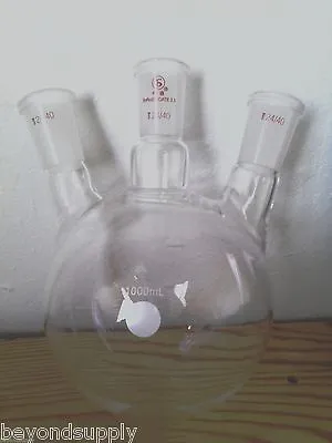 $40.50 • Buy Lab Glass Flask,  3 Neck Three Neck, Round Bottom 1000ml 24/40 New