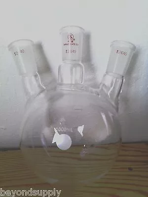 $38 • Buy Lab Glass Flask,  3-neck Three Neck, Round Bottom 500ml 24/40 New