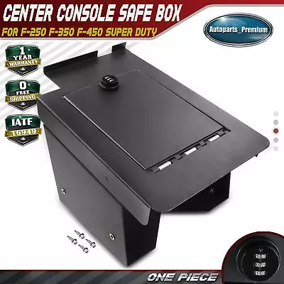 Center Console Safe Box Locking Safe For Ford F-250 F-350 Super Duty 2011-2016 • $87.99