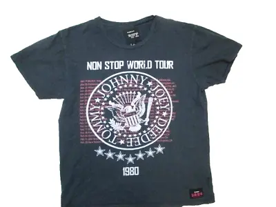 Ramones Shirt Adult Medium 1980 Non Stop World Tour Concert 1234 Punk Rock Mens • $15.79