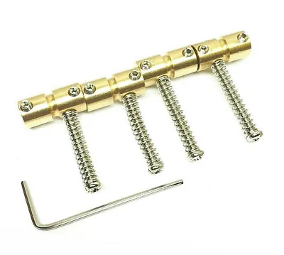 Raw Brass Bridge Saddles For 4-string Standard Fender P/Jazz Bass® BP-0025-008 • $14.65