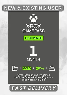 Xbox Game Pass Ultimate - 1 Month Code Live Gold New And Existing WITH US VPN • £6.99