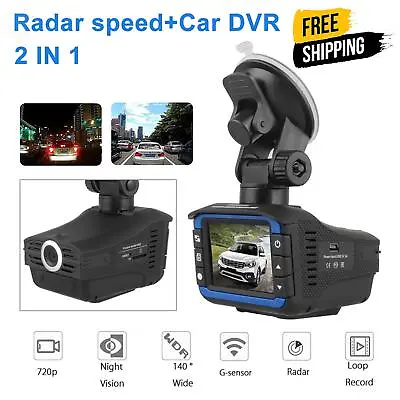 Anti Radar Laser Speed Detector 1080P Car DVR Recorder Video Dash Camera Night • $36.66