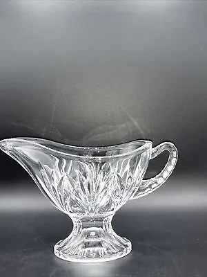  Marquis By Waterford  8oz. Crystal Fan Cut Footed Sauce Boat/ Gravy Boat • $26