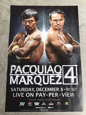 Manny Paquiao Vs Marquez 4 Official Hbo Pay-per-view Fight Poster • $149.95