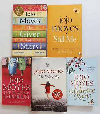 JoJo Moyes 5 Books Sheltering Rain Peacock Emporium Still Me The Giver Of Stars • $19.95