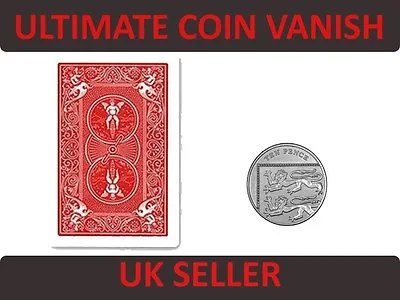 ULTIMATE COIN VANISH / DISAPPEARING COIN /10p Coin Vanish - Close Up Magic Trick • £3.99