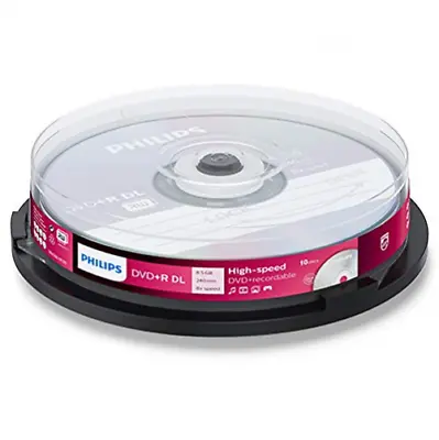 £15.39 • Buy Philips 10x DVD+R DL, 8.5GB/240min, 8x, DR8S8B10F_00 10er 