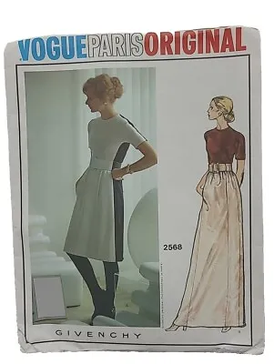 VTG Vogue Paris Original Sewing Pattern Givenchy Sz 12- Misses' Dress # 2568 • $15.99