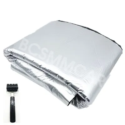 Car Hood Engine Heat Noise Insulation Shield Cotton Mat Pad W/Wheel Roller Tool • $21.50