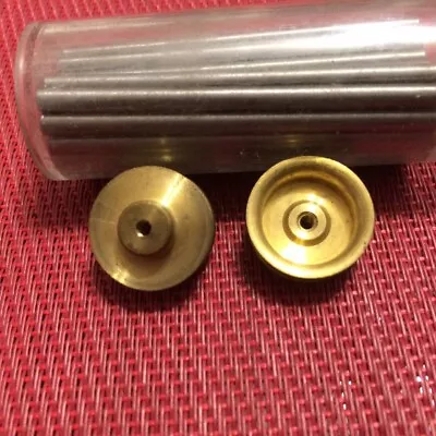 1/24 K&B #216 BRASS Slot Car FRONT Dragster Wheels 3/32  Axle NOS LOOSE L* • $7.99