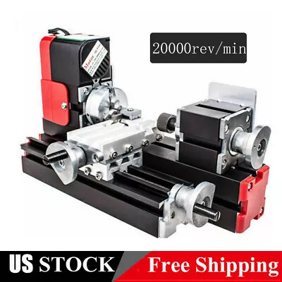 US Multifunction DIY Miniature Metal  Mini Lathe Machine 20000Rev/min DC 12V 24W • $189.59