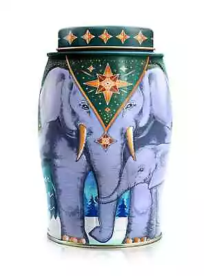 New Williamson Tea Elephant Caddy Tin  20 Earl Grey Tea Bags- Festive Star • £12