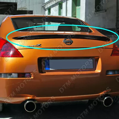 For 03 04 05 06 07 08 Nissan 350Z Z33 Real Carbon Fiber Rear Trunk Spoiler Wing • $235.48