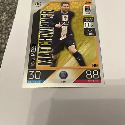 Lionel MESSI Match Attax 22/23 MATCHMAKER 188 • £2