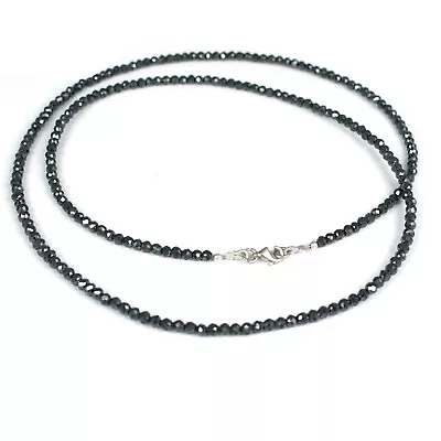 $79.99 • Buy Certified 2.75mm Certified Black Diamond Necklace, Excellent Cut & Luster !