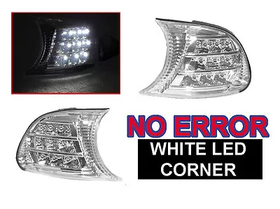 DEPO Clip On Clear Corner Lights White LED For 99-01 BMW E46 Coupe/Cabrio LCI • $97.25