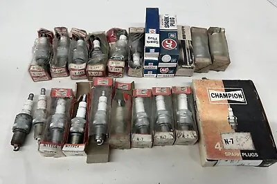 27 Vtg Spark Plugs Champion AC GM Autolite SparkPlug Lot N-7 N-14Y BF-9Y + More • $30