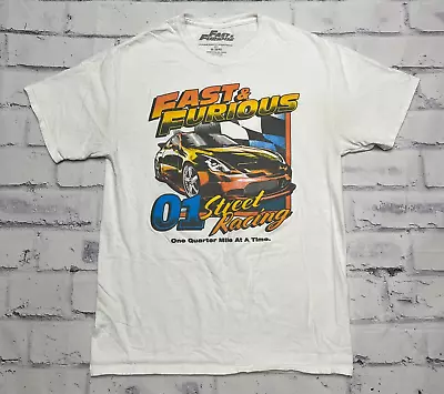 Fast And Furious Shirt Men's Medium White Nissan Street Car Racing Drifting • $11.27
