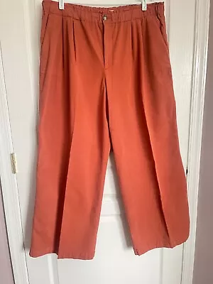 EXCLUSIVE! LOFT Women's XL Spice Pumpkin Wide Leg Chino Cotton Knit Pant • $60