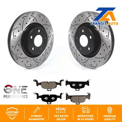 Front Drilled Slot Disc Brake Rotor Ceramic Pad Kit For Audi Q5 A4 A5 Quattro A6 • $179.20